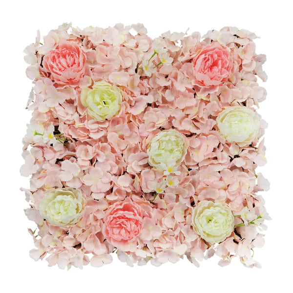 Artificial Flower Living Wall - Pink/Yellow